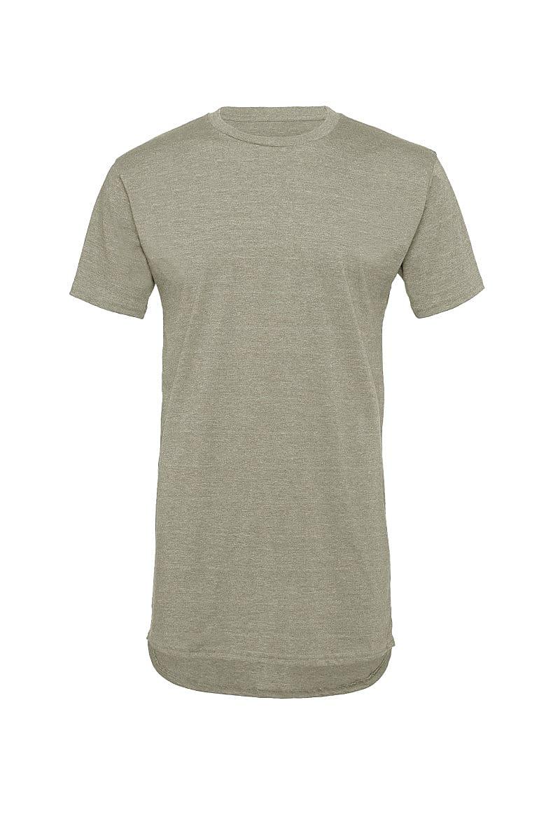 Bella Canvas Mens Long Body Urban T-Shirt in Heather Stone (Product Code: CA3006)