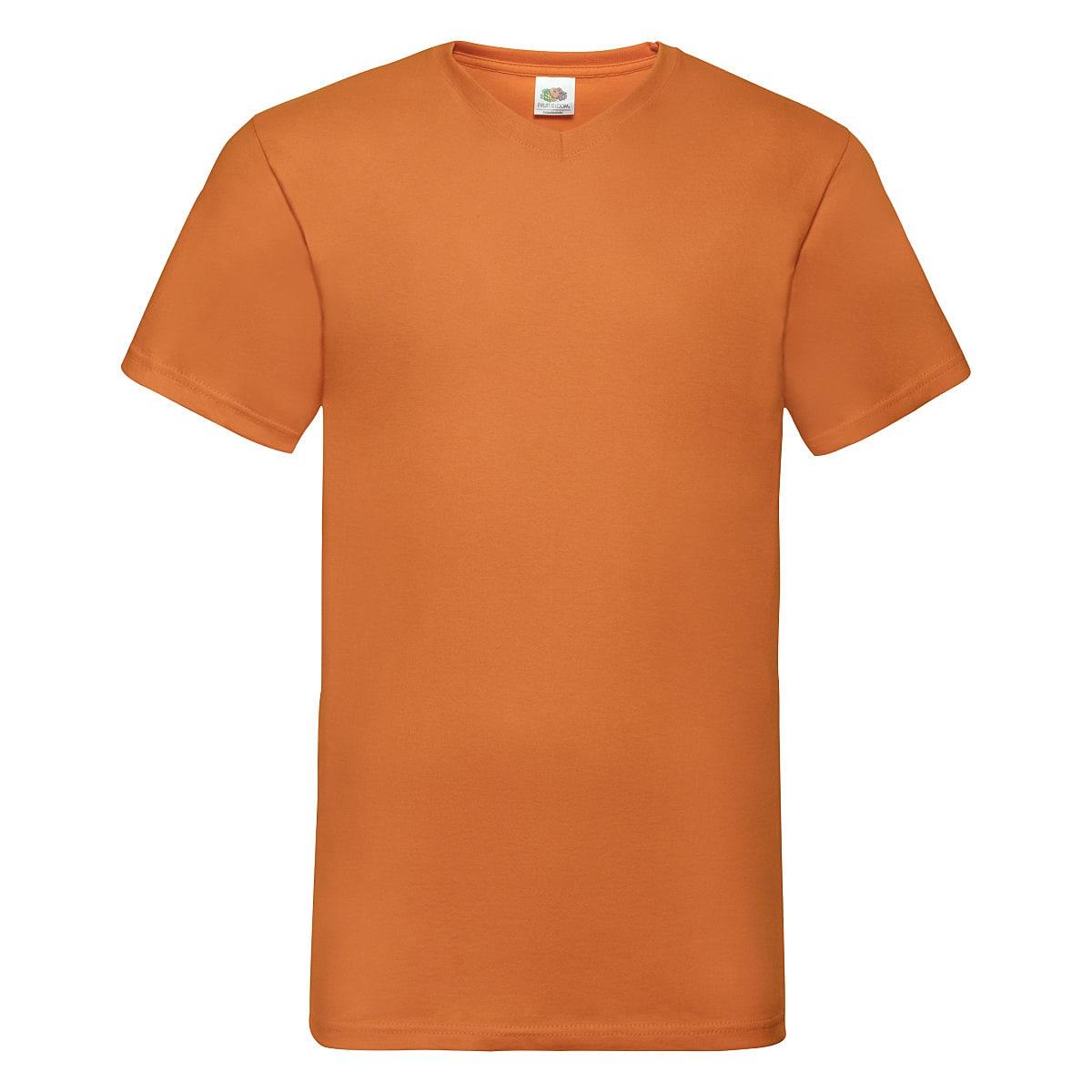 Fruit Of The Loom Valueweight V-Neck T-Shirt in Orange (Product Code: 61066)