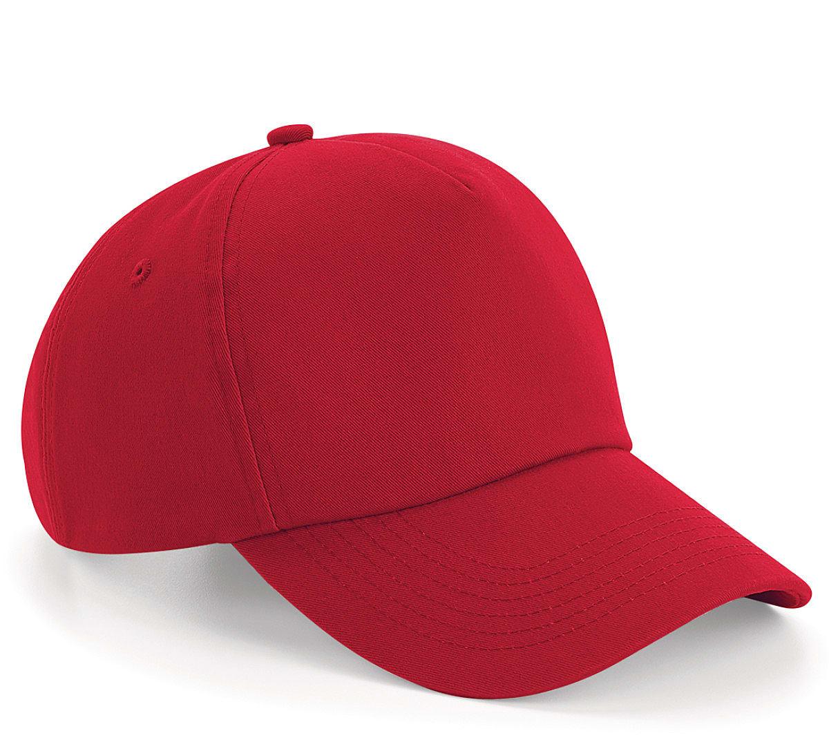 Beechfield Authentic 5 Panel Cap in Classic Red (Product Code: B25)