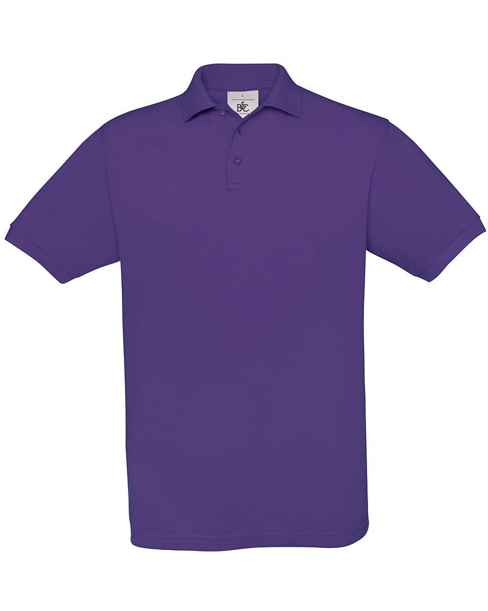 B&C Mens Safran Polo Shirt in Purple (Product Code: PU409)
