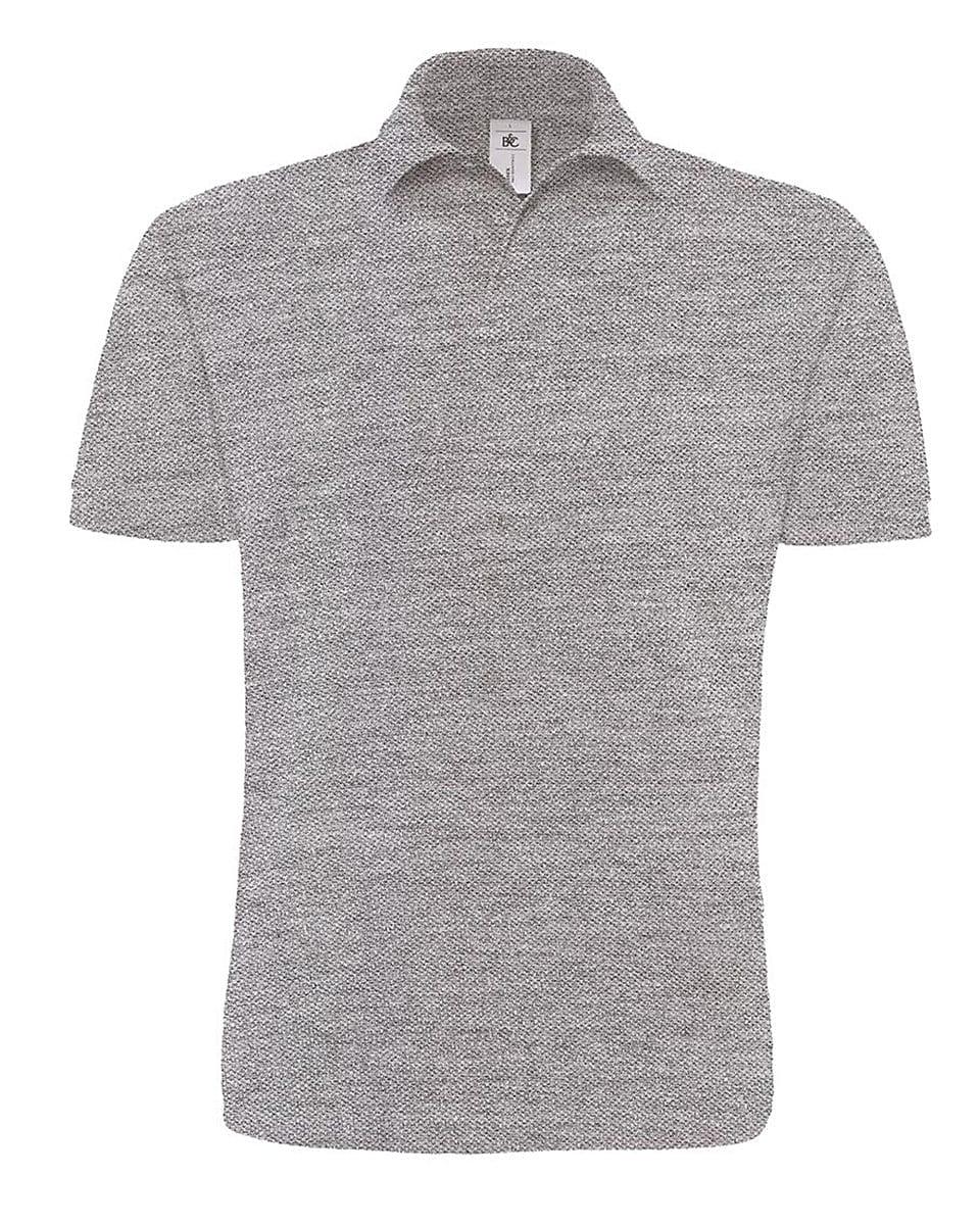 B&C Mens Heavymill Polo Shirt in Heather Grey (Product Code: PU422)