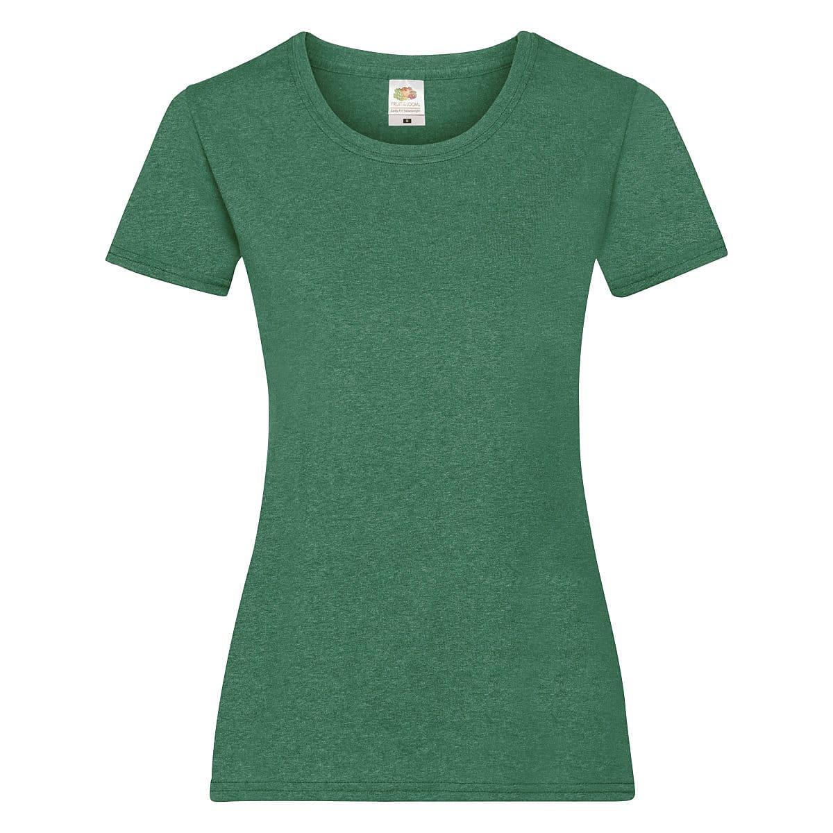 Fruit Of The Loom Lady-Fit Valueweight T-Shirt in Retro Heather Green (Product Code: 61372)