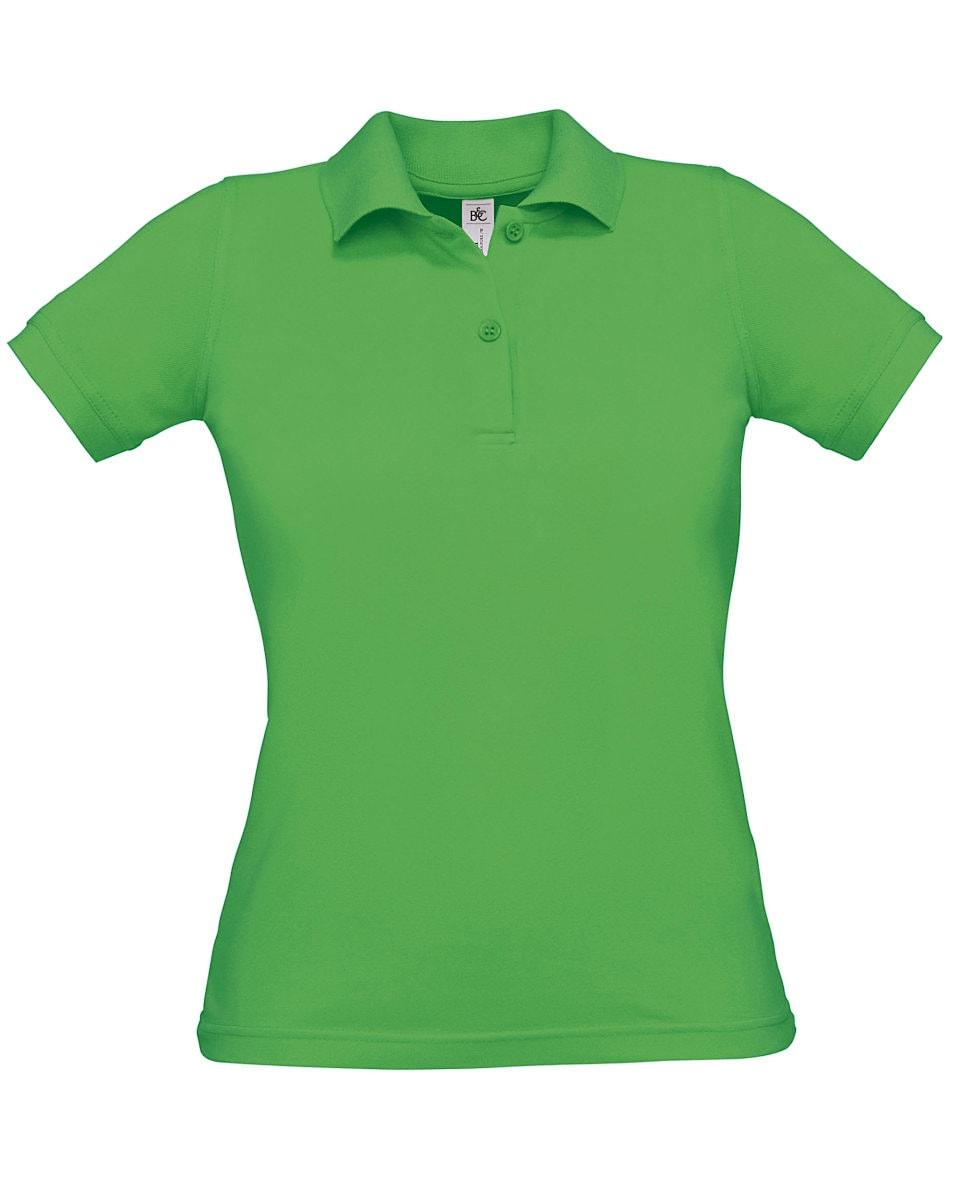 B&C Womens Safran Pure Short-Sleeve Polo Shirt in Real Green (Product Code: PW455)