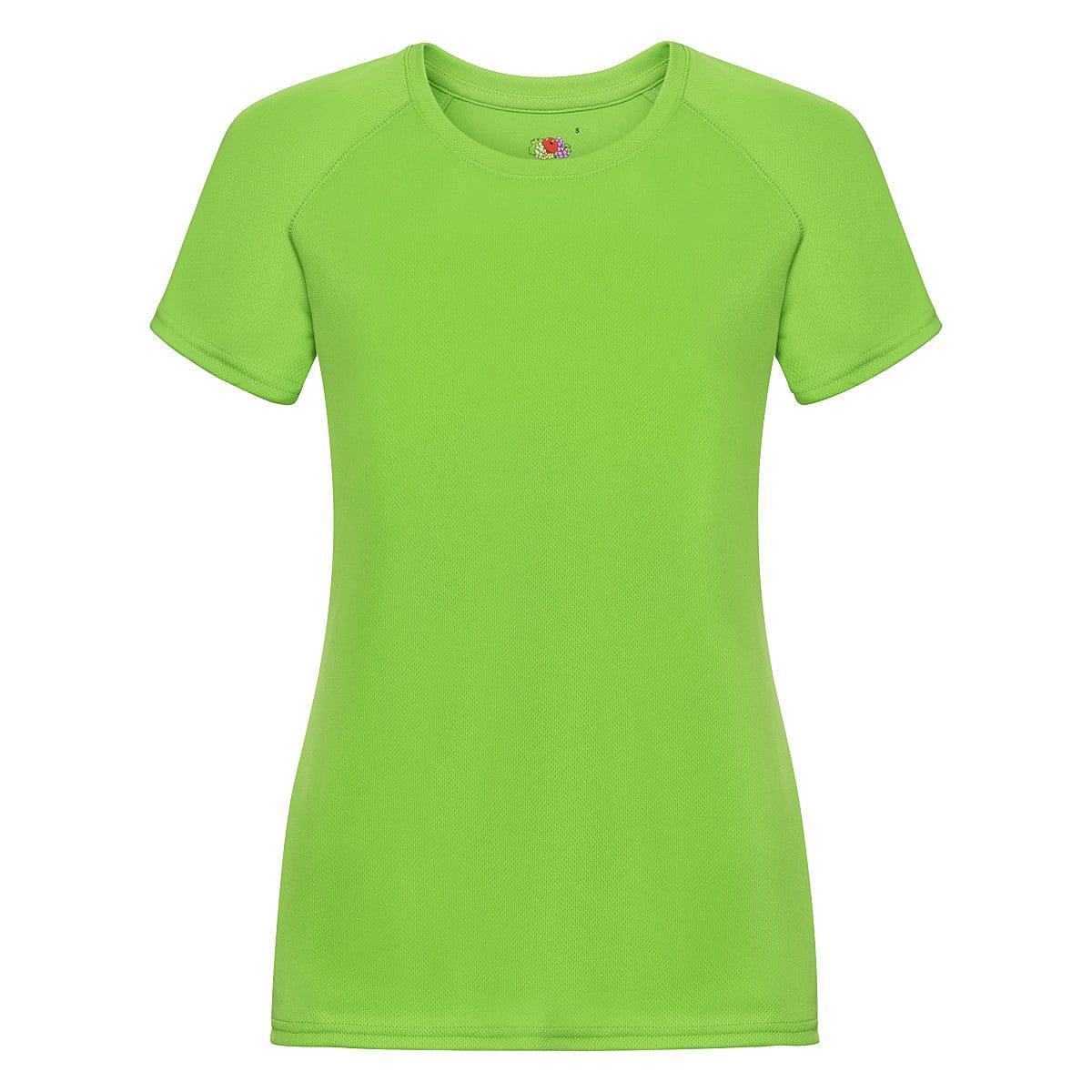 Fruit Of The Loom Womens Performance T-Shirt in Lime (Product Code: 61392)