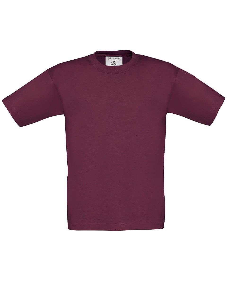 B&C Childrens Exact 150 T-Shirt in Burgundy (Product Code: TK300)