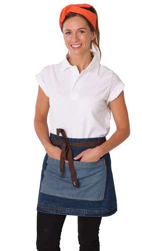 Dennys Contrast Pocket Waist Apron