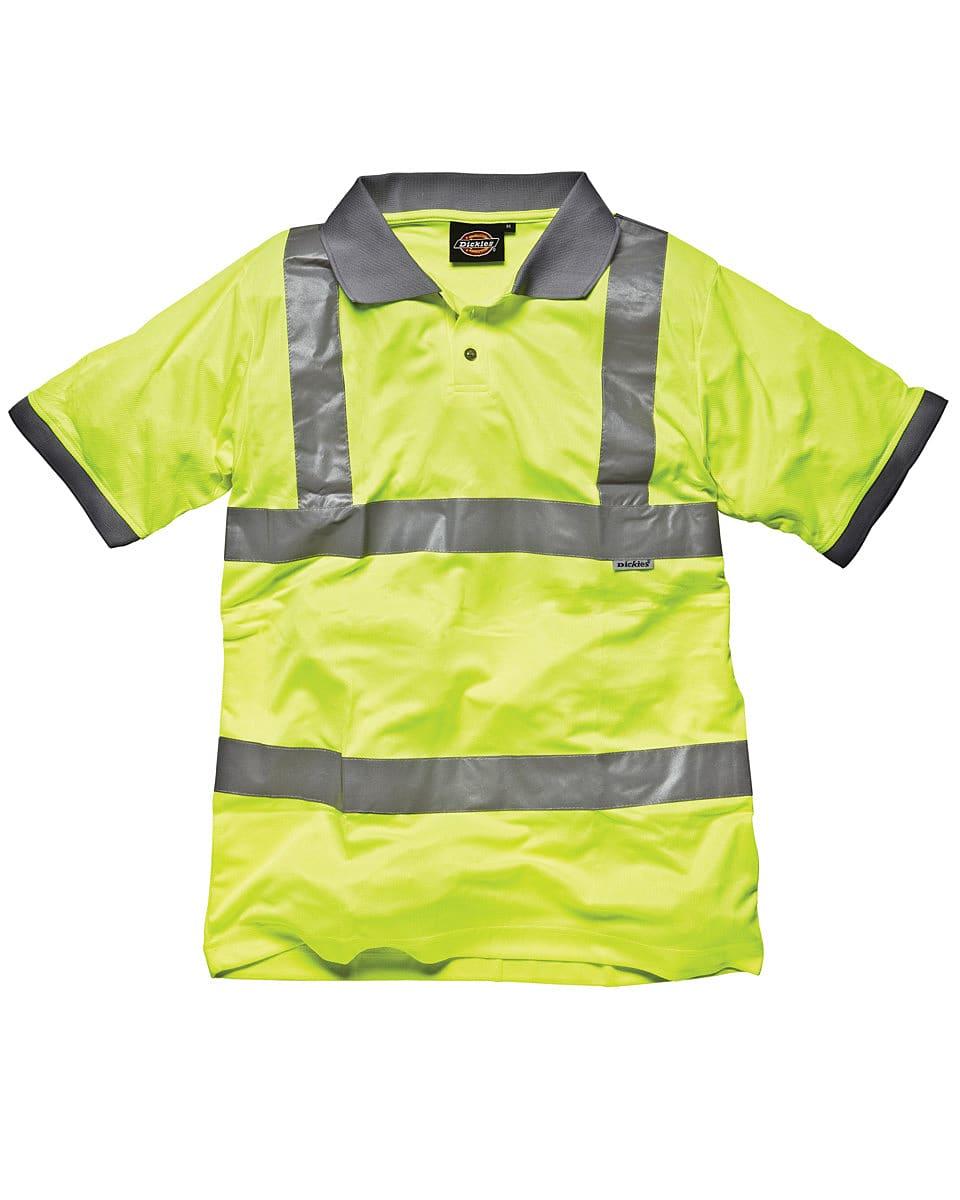 Dickies Hi-Viz Safety Polo Shirt in Hi-Viz Yellow (Product Code: SA22075)