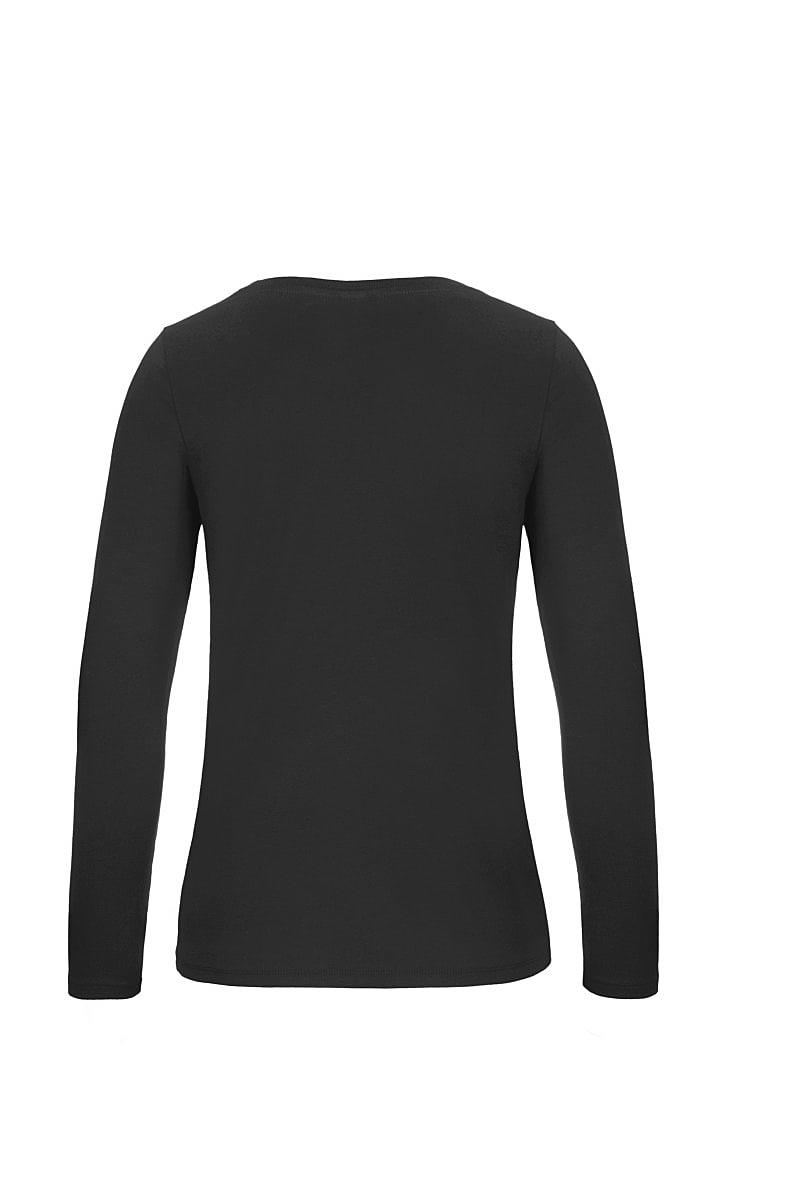 B&C Women E150 Long-Sleeve Top in Black (Product Code: TW06T)
