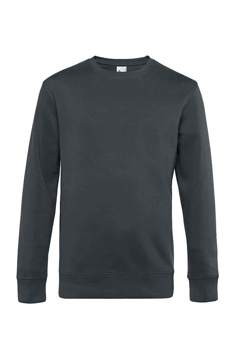 B&C Mens King Crew Neck Sweatshirt in Asphalt (Product Code: WU01K)