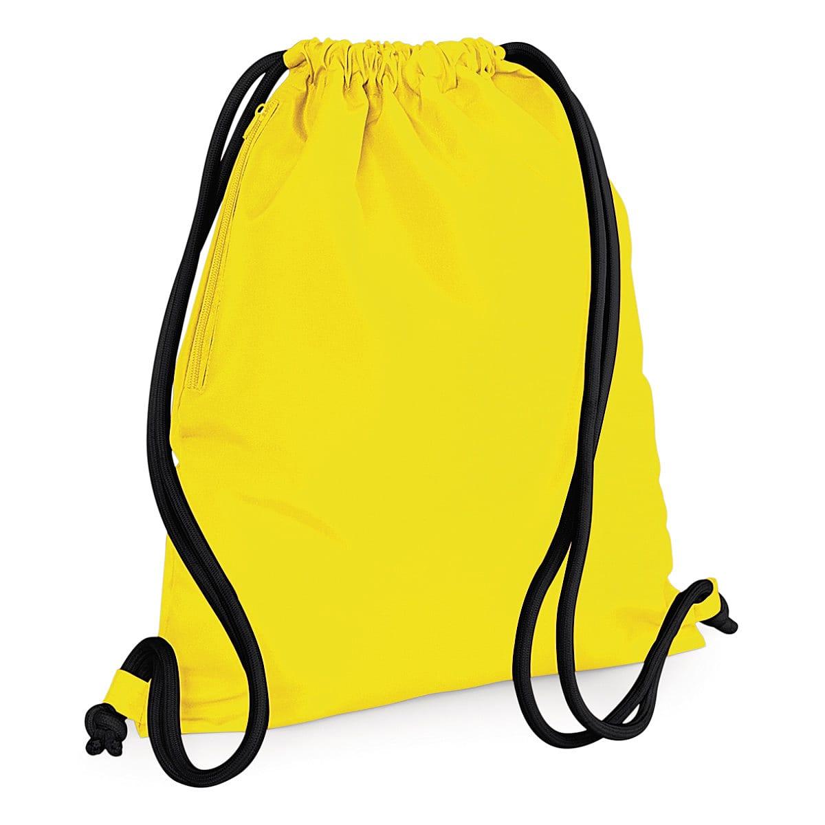 Bagbase Icon Drawstring Backpack in Yellow / Black (Product Code: BG110)