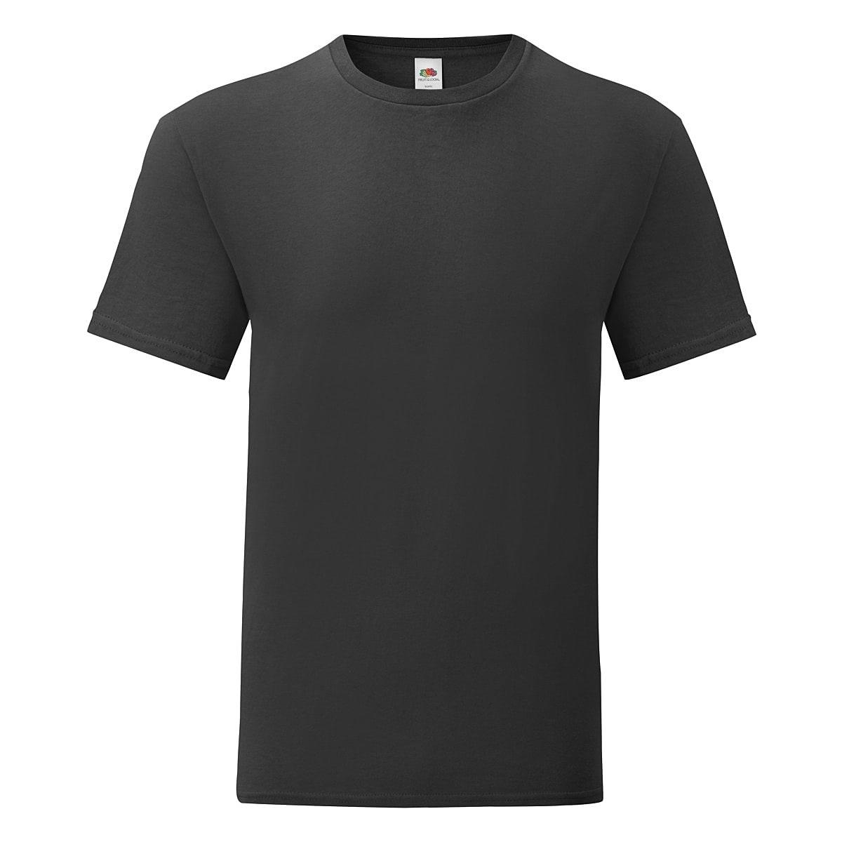 Fruit Of The Loom Mens Iconic T-Shirt in Black (Product Code: 61430)