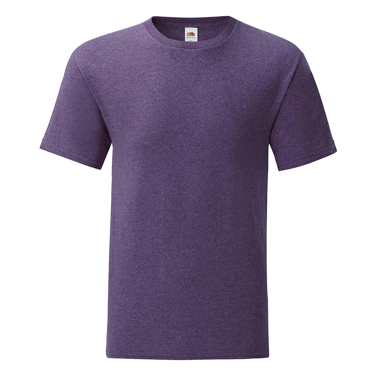 Fruit Of The Loom Mens Iconic T-Shirt in Heather Purple (Product Code: 61430)
