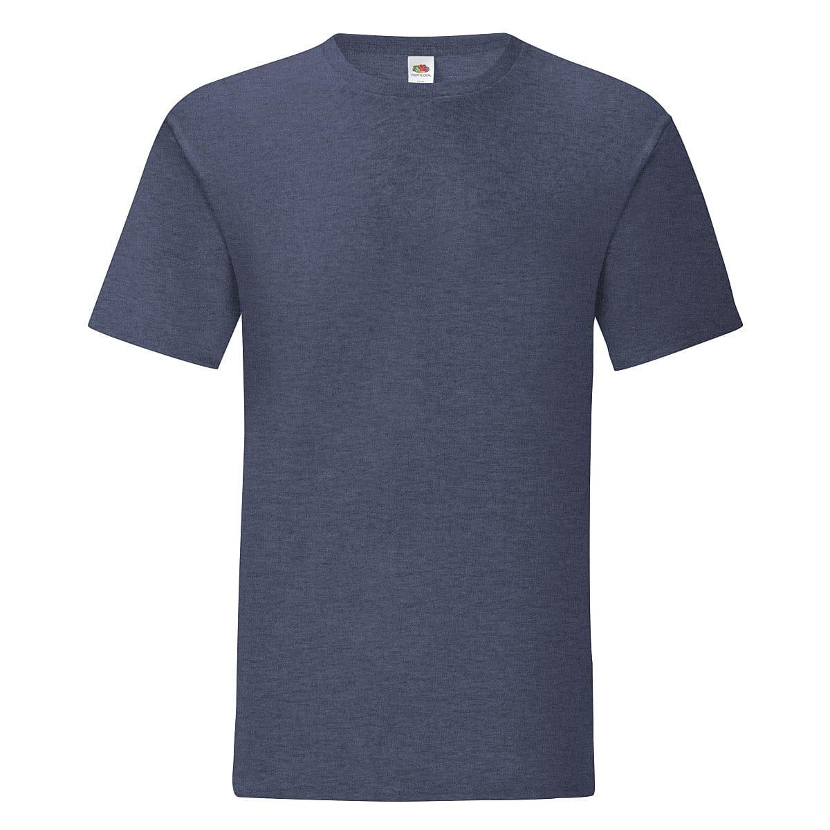 Fruit Of The Loom Mens Iconic T-Shirt in Vintage Heather Navy (Product Code: 61430)