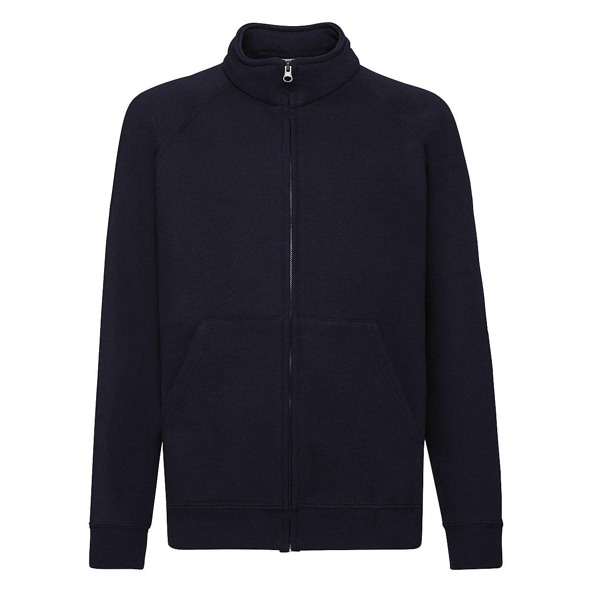 Fruit Of The Loom Childrens Sweat Jacket in Deep Navy (Product Code: 62005)