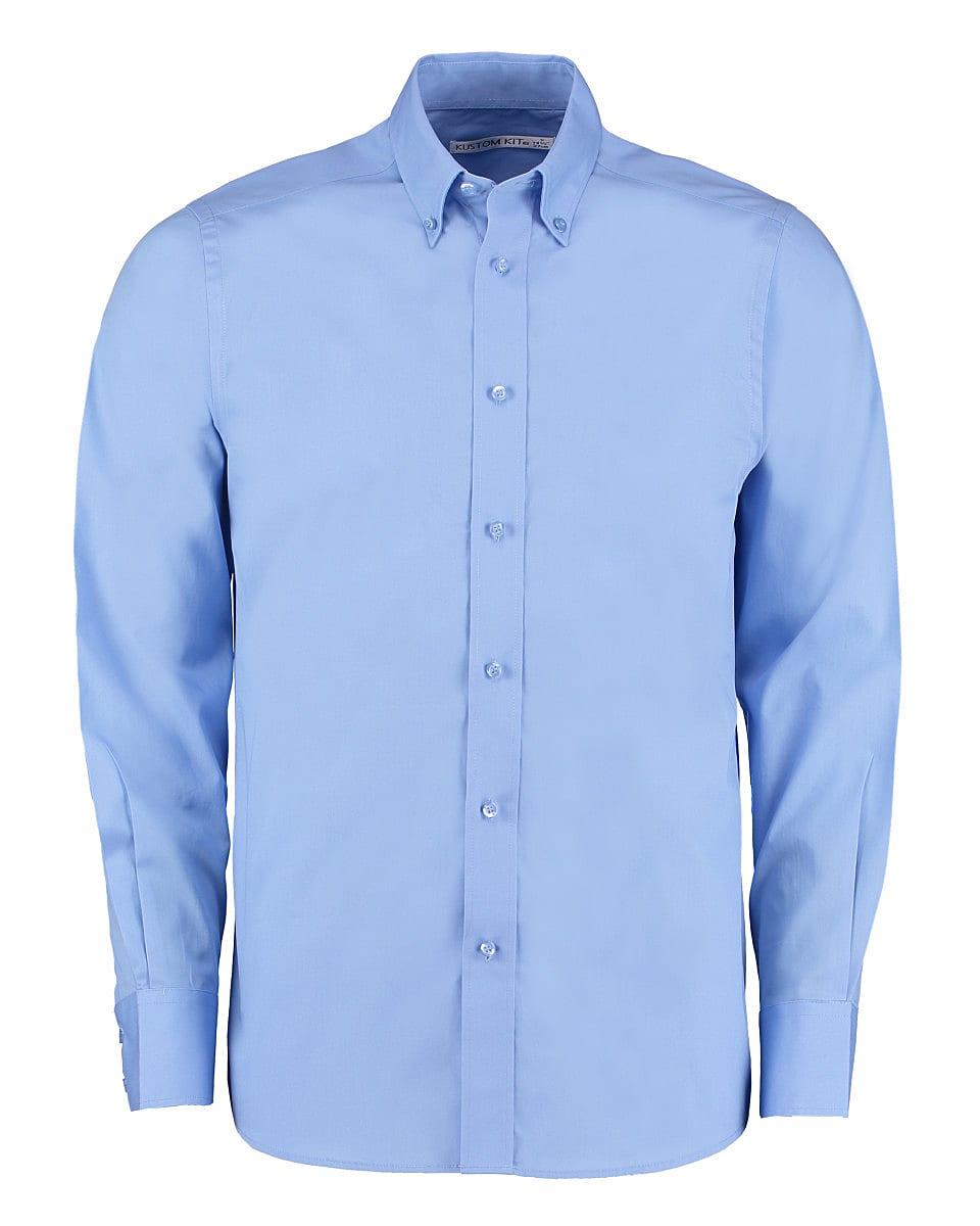 Kustom Kit Mens City Long-Sleeve Business Shirt in Light Blue (Product Code: KK386)
