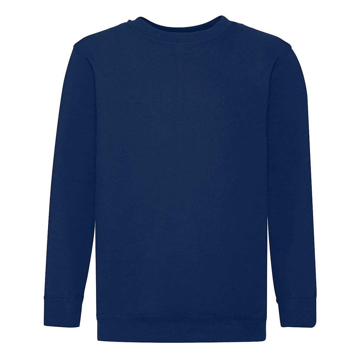 Fruit Of The Loom Childrens Set in Sleeve Sweatshirt in Navy Blue (Product Code: 62041)