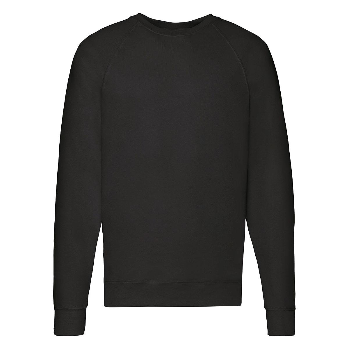 Fruit Of The Loom Mens Lightweight Raglan Sweater in Black (Product Code: 62138)