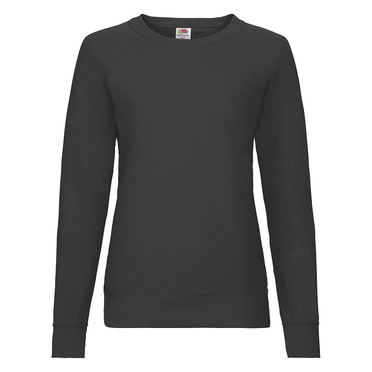 Fruit Of The Loom Lady-Fit Lightweight Raglan Sweater in Light Graphite (Product Code: 62146)