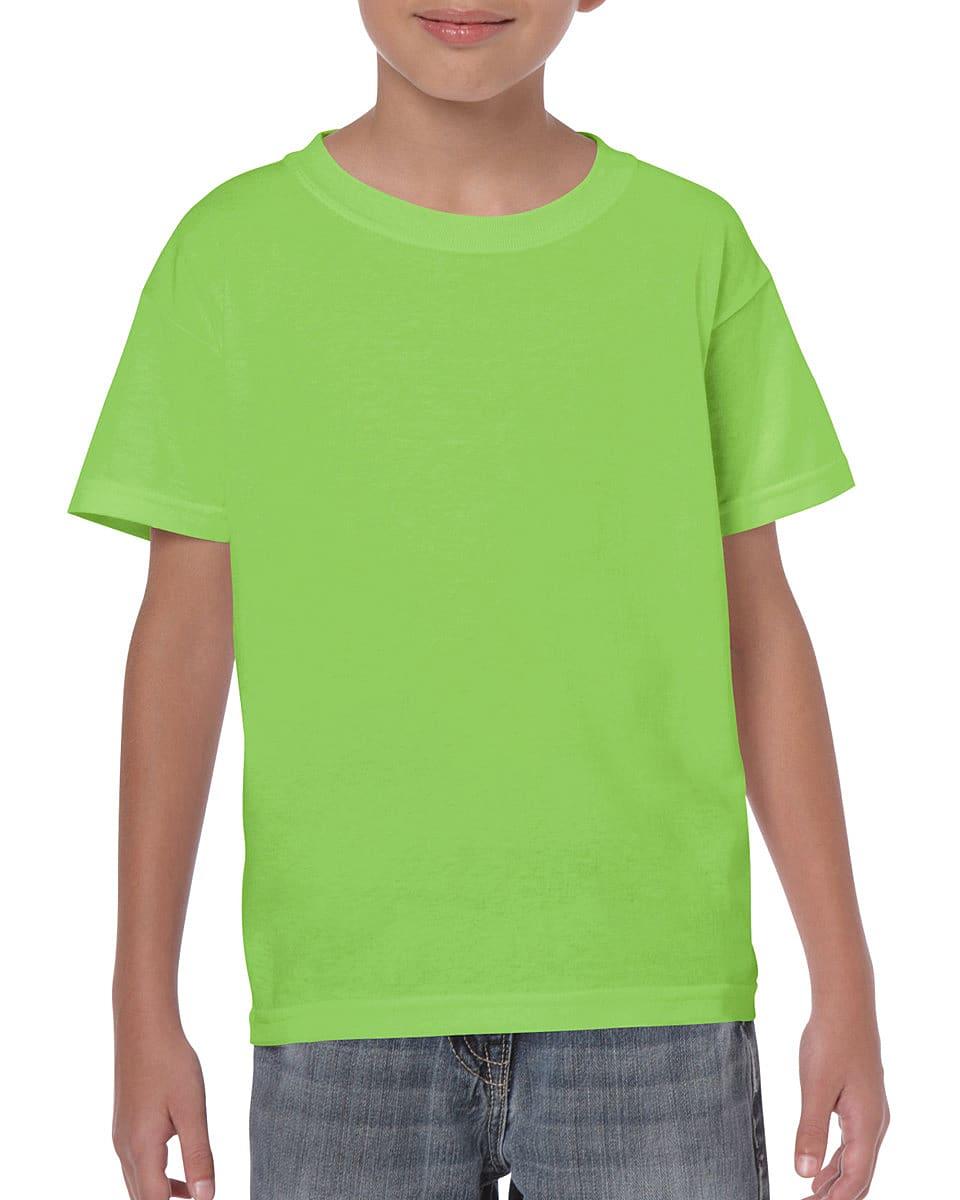 Gildan Childrens Heavy Cotton T-Shirt in Lime (Product Code: 5000B)