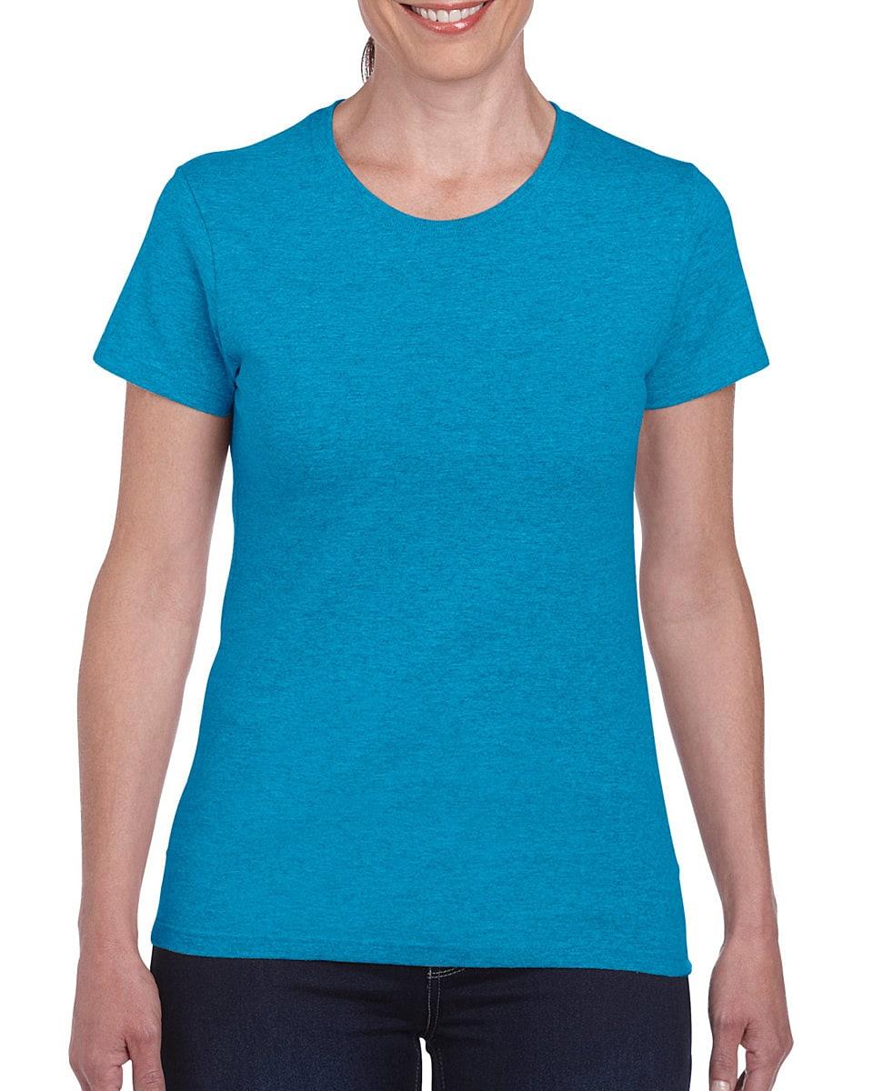 Gildan Womens Heavy Cotton Missy Fit T-Shirt in Heather Sapphire (Product Code: 5000L)