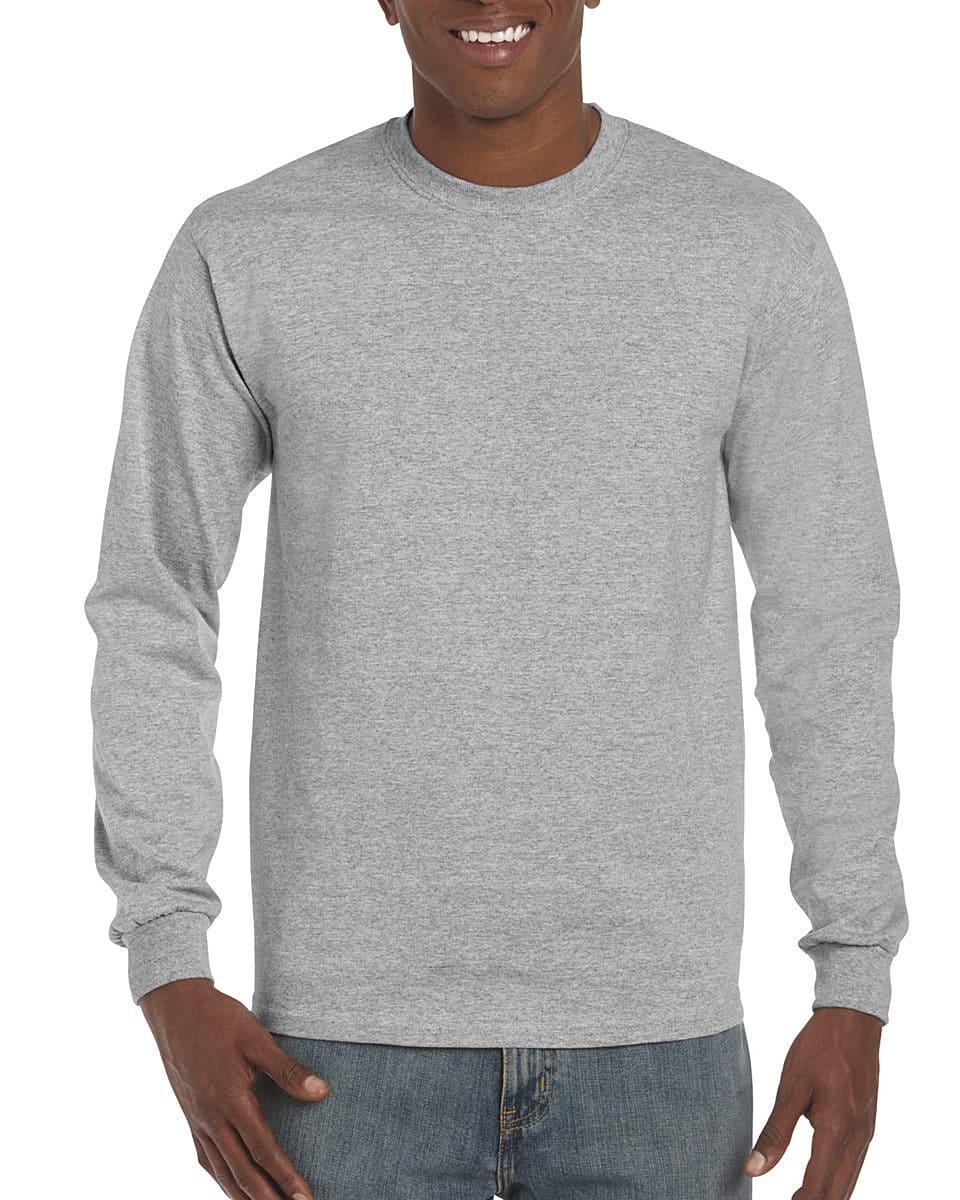 Gildan Hammer Gildan Mens Long-Sleeve Hammer T-Shirt in Sport Grey (Rs) (Product Code: H400)