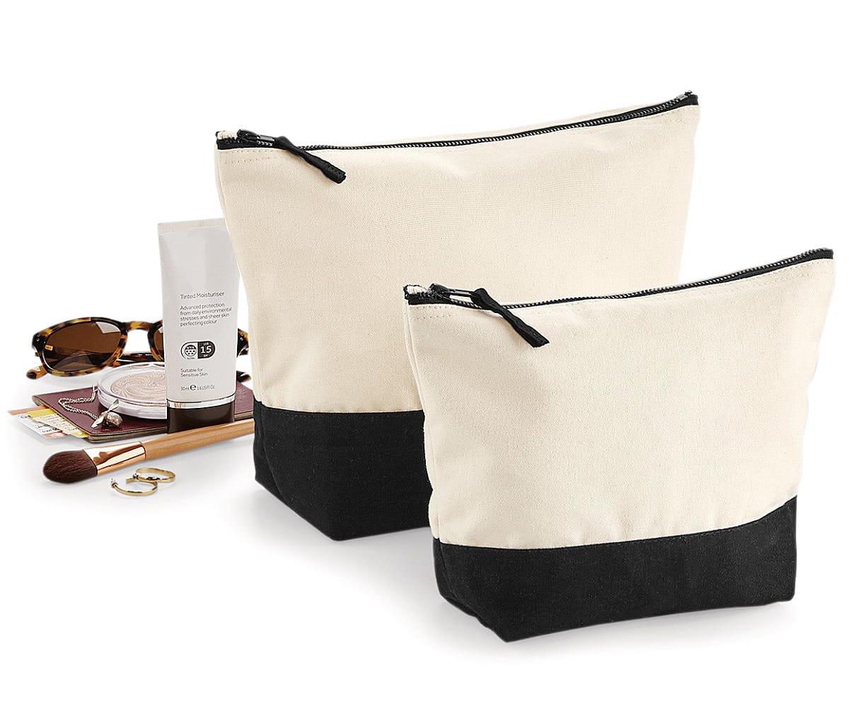 Westford Mill Dipped Base Canvas Accessory Bag in Natural / Black (Product Code: W544)