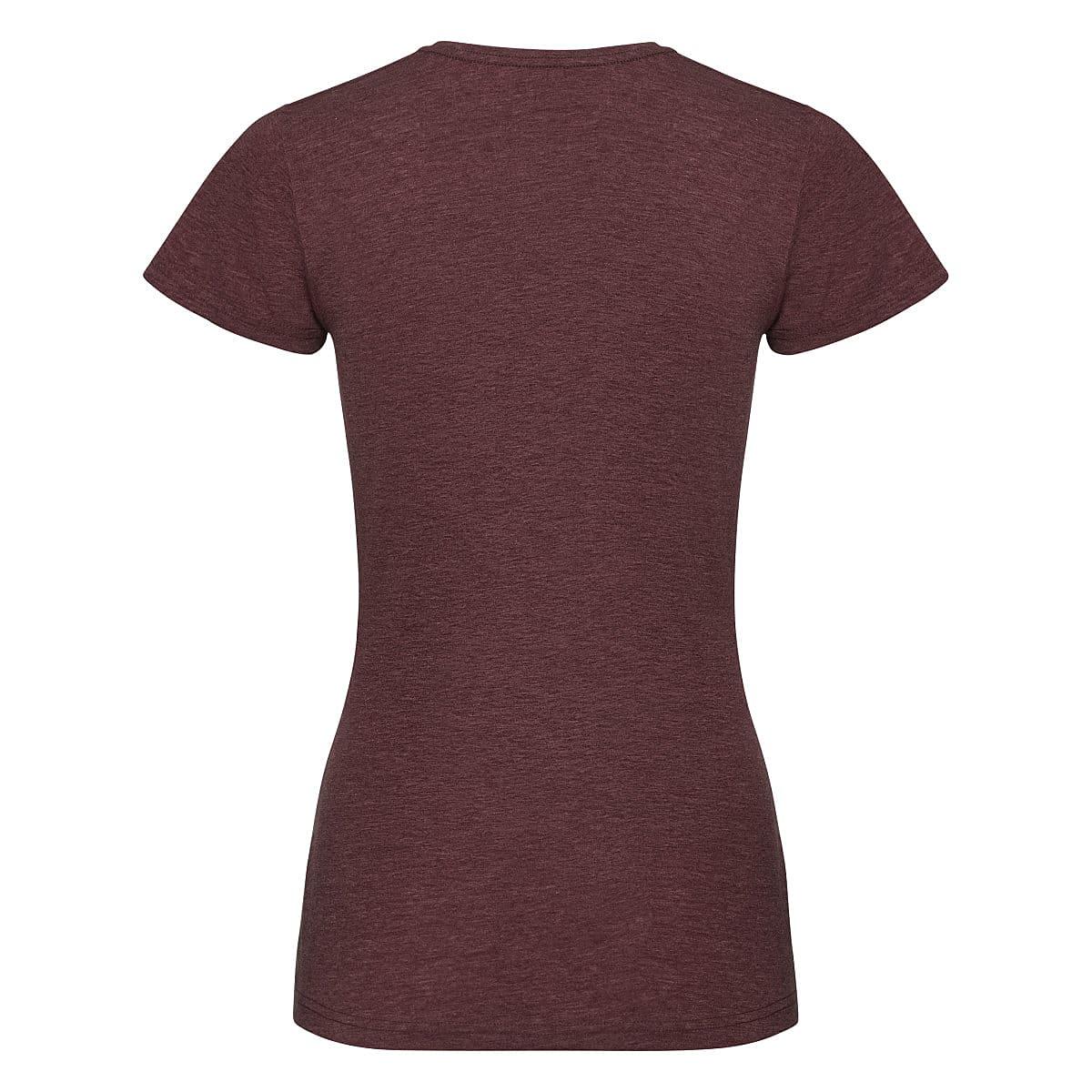 Russell Womens HD T-Shirt in Maroon Marl (Product Code: 165F)