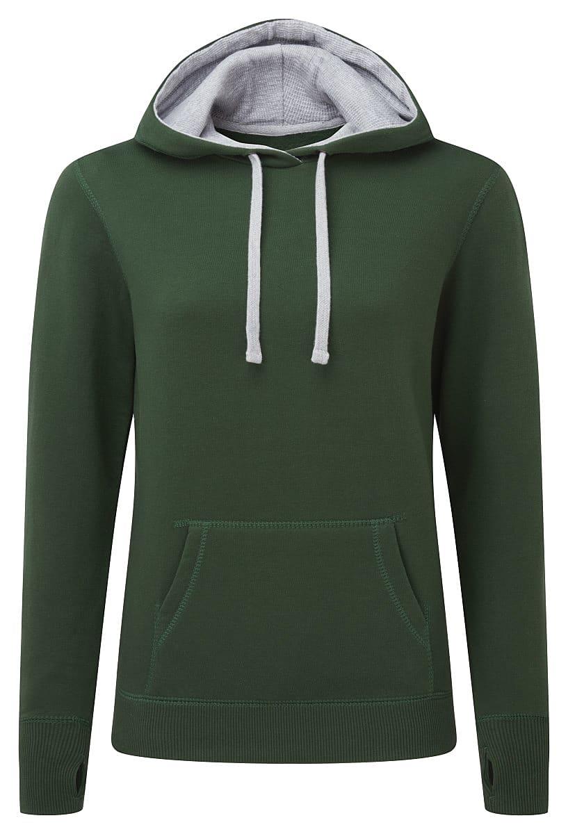 SG Womens Contrast Hoodie in Bottle Green (Product Code: SG24F)
