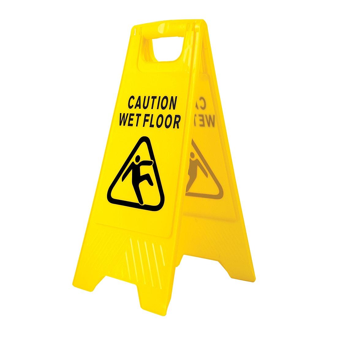 Portwest Wet Floor Warning Sign in Yellow (Product Code: HV20)