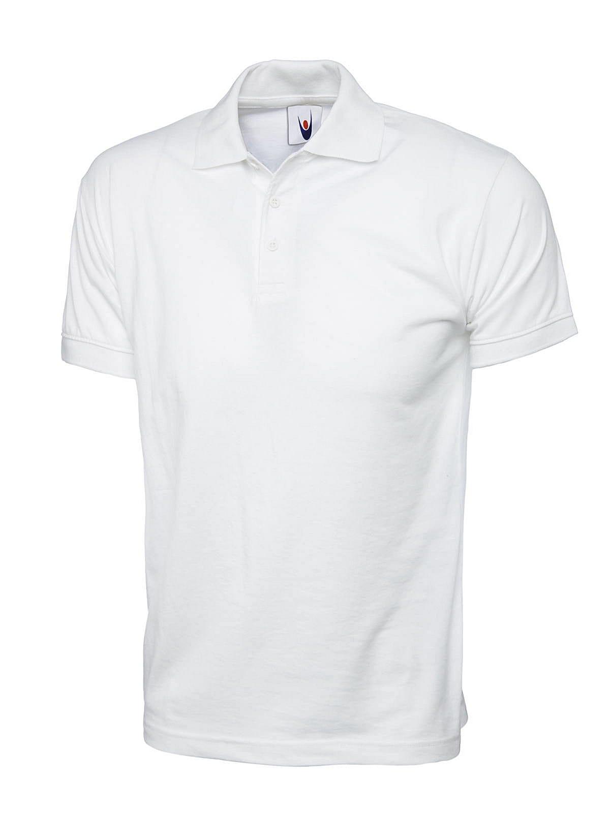 Uneek 200GSM Jersey Polo Shirt in White (Product Code: UC122)