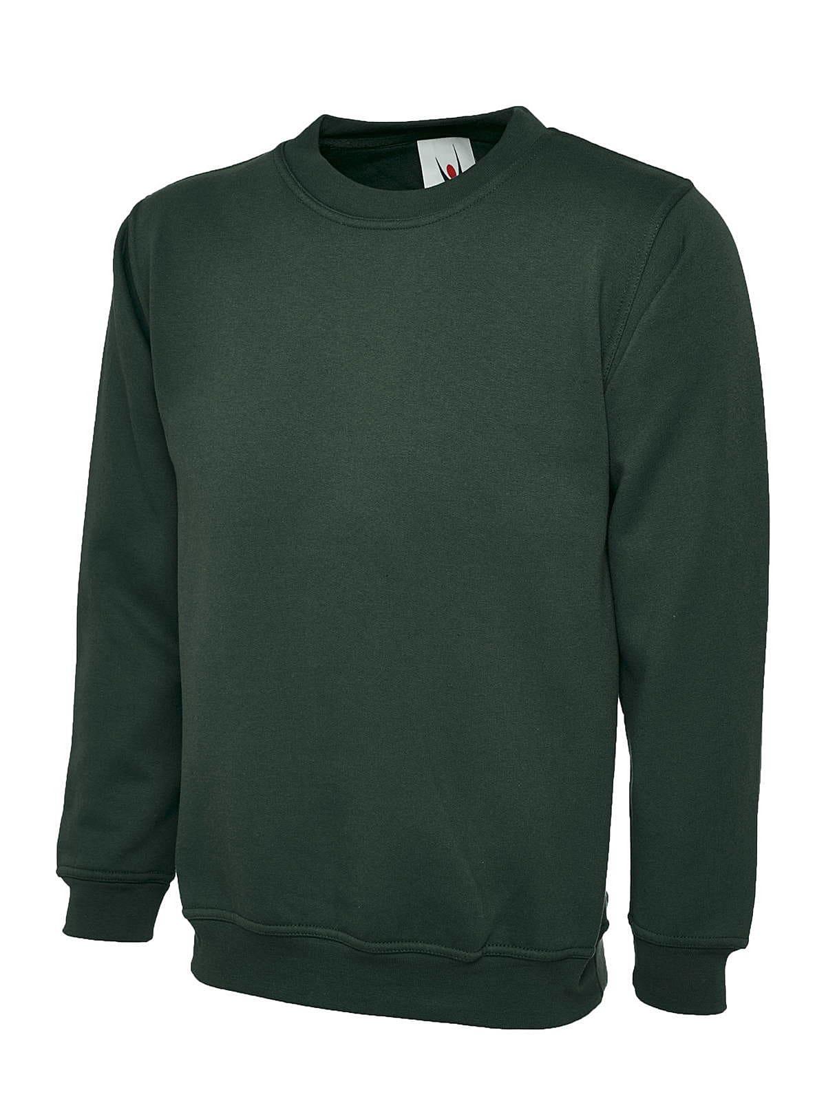 Uneek 300GSM Classic Sweatshirt in Bottle Green (Product Code: UC203)