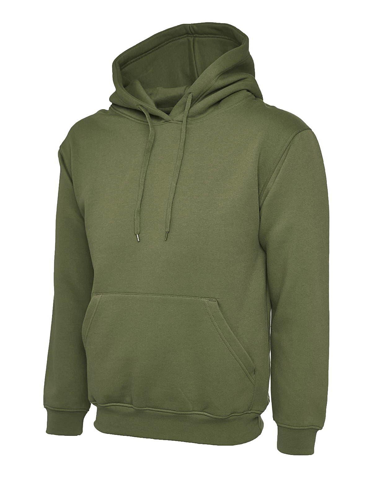 Uneek 300GSM Classic Hoodie in Olive (Product Code: UC502)