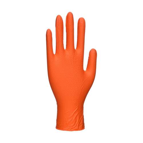 Portwest Orange HD Disposable Gloves (Pack of 100) - A930