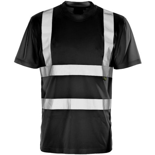 Supertouch Hi-Vis Black Bird Eye T-Shirt