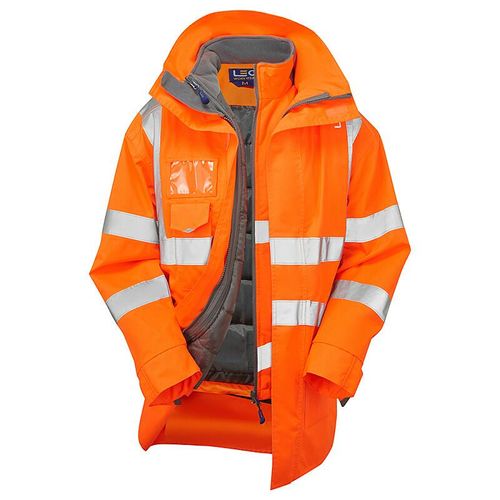 Leo 3-in-1 Clovelly Anorak (Class 3) with Torrington Bodywarmer Orange