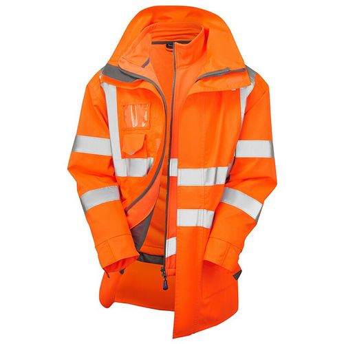 Leo 3-in-1 CLOVELLY Anorak (CI.3) with BUCKLAND Softshell (Cl.3) Orange