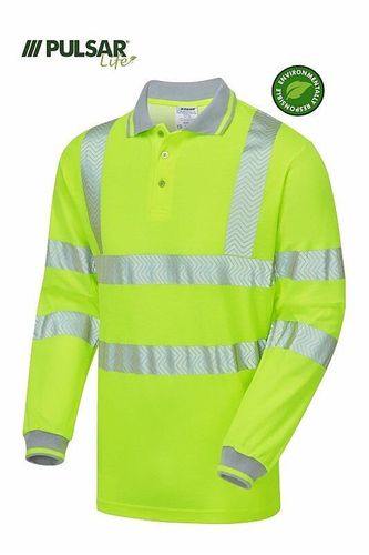 Pulsar LIFE GRS Men's Long Sleeve Polo Shirt Yellow