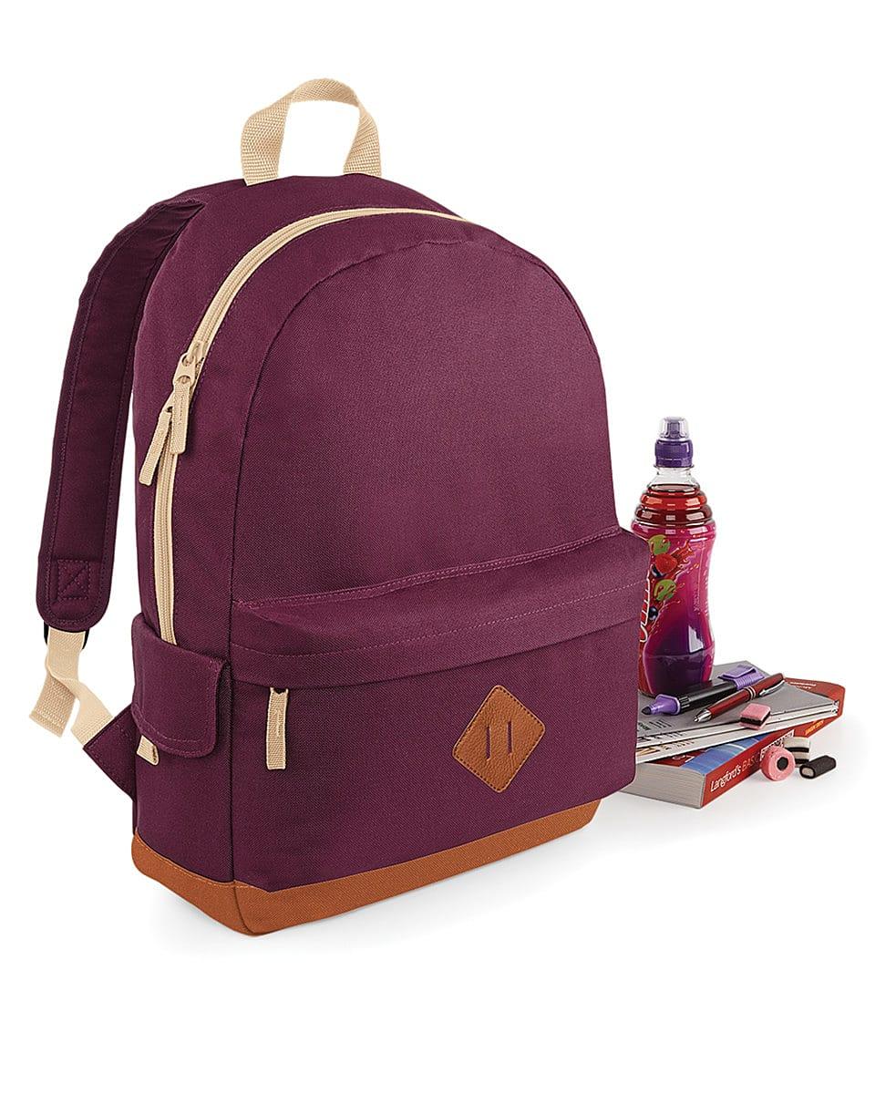 Bagbase Heritage Backpack in Burgundy (Product Code: BG825)