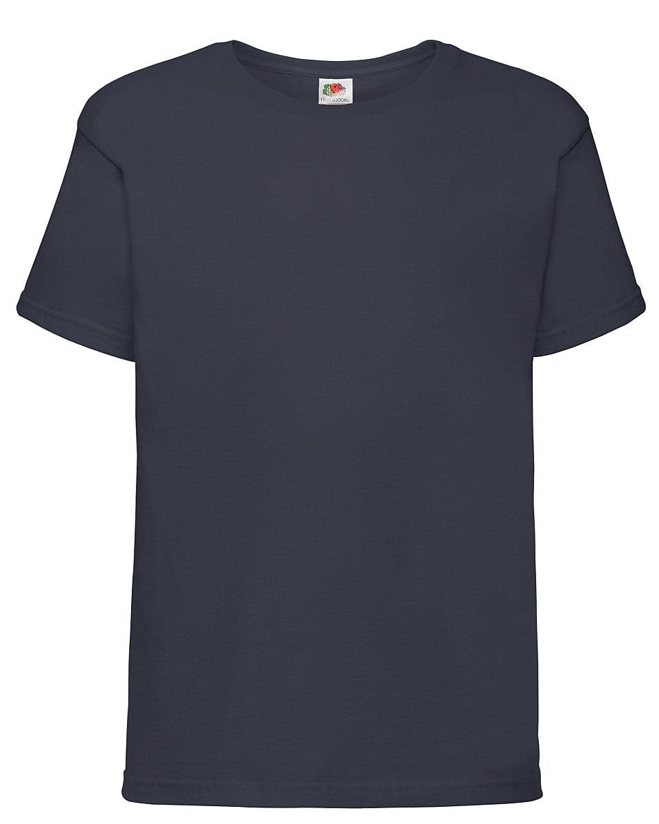 Fruit Of The Loom Kids Sofspun T-Shirt in Navy Blue (Product Code: 61015)