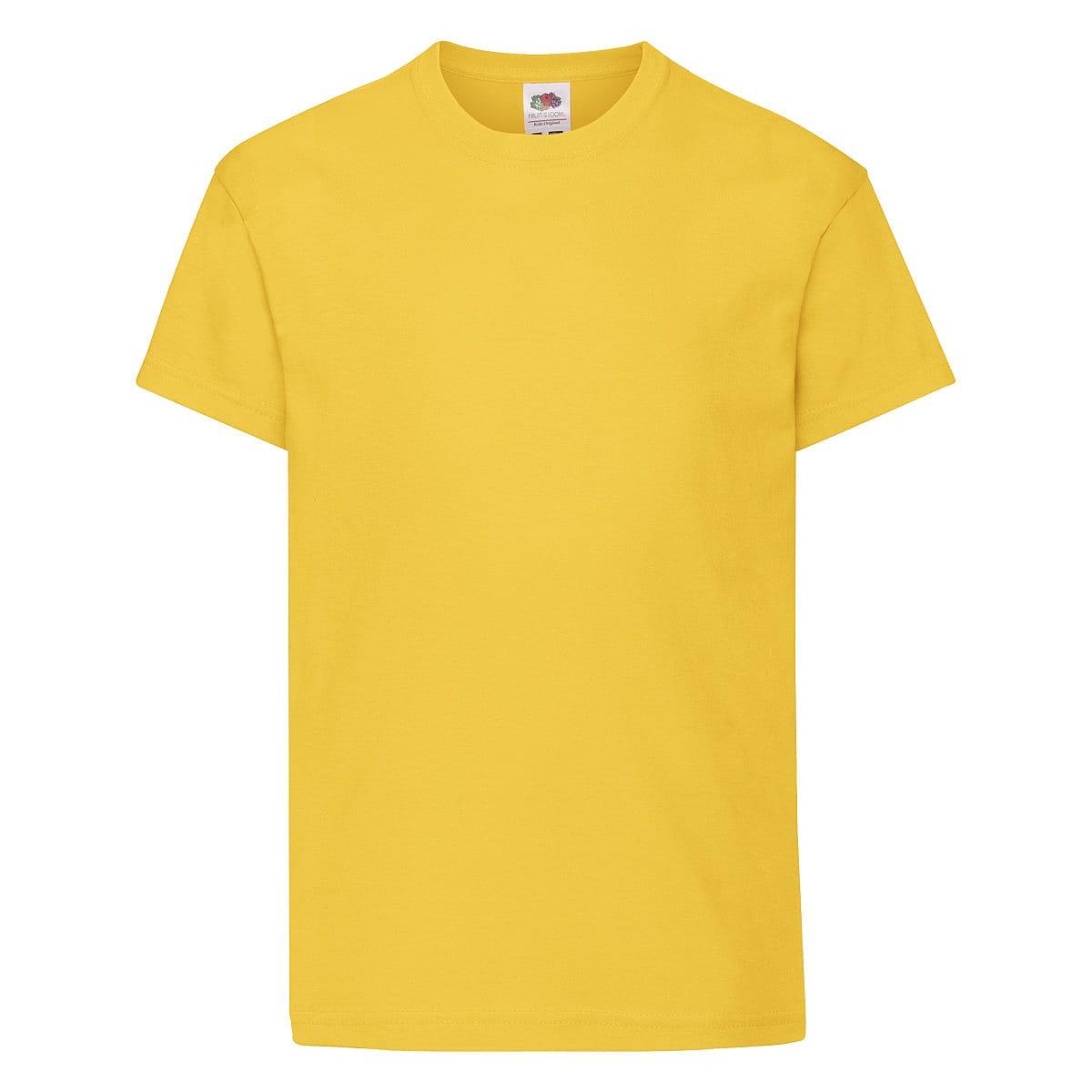 Fruit Of The Loom Kids Original T-Shirt in Sunflower (Product Code: 61019)