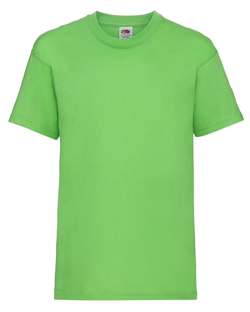 Fruit Of The Loom Childrens Valueweight T-Shirt in Lime (Product Code: 61033)