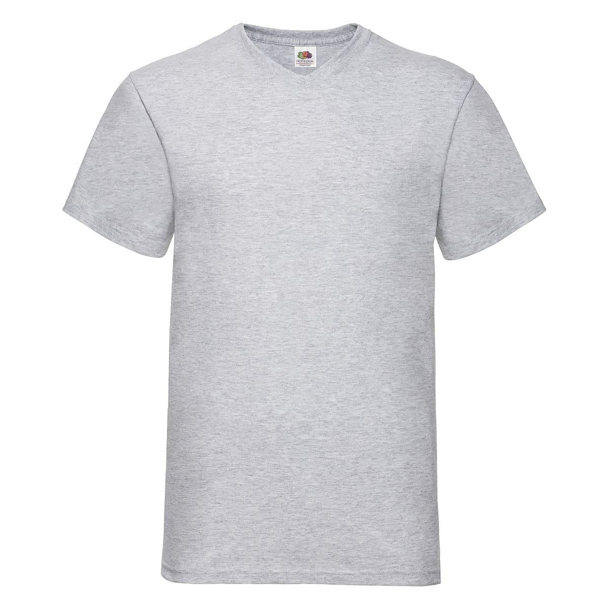 Fruit Of The Loom Valueweight V-Neck T-Shirt in Heather Grey (Product Code: 61066)