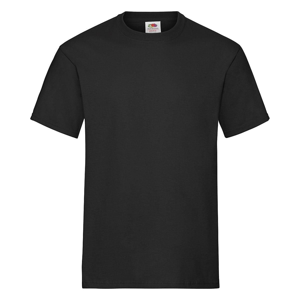 Fruit Of The Loom Heavy Cotton T-Shirt in Black (Product Code: 61212)