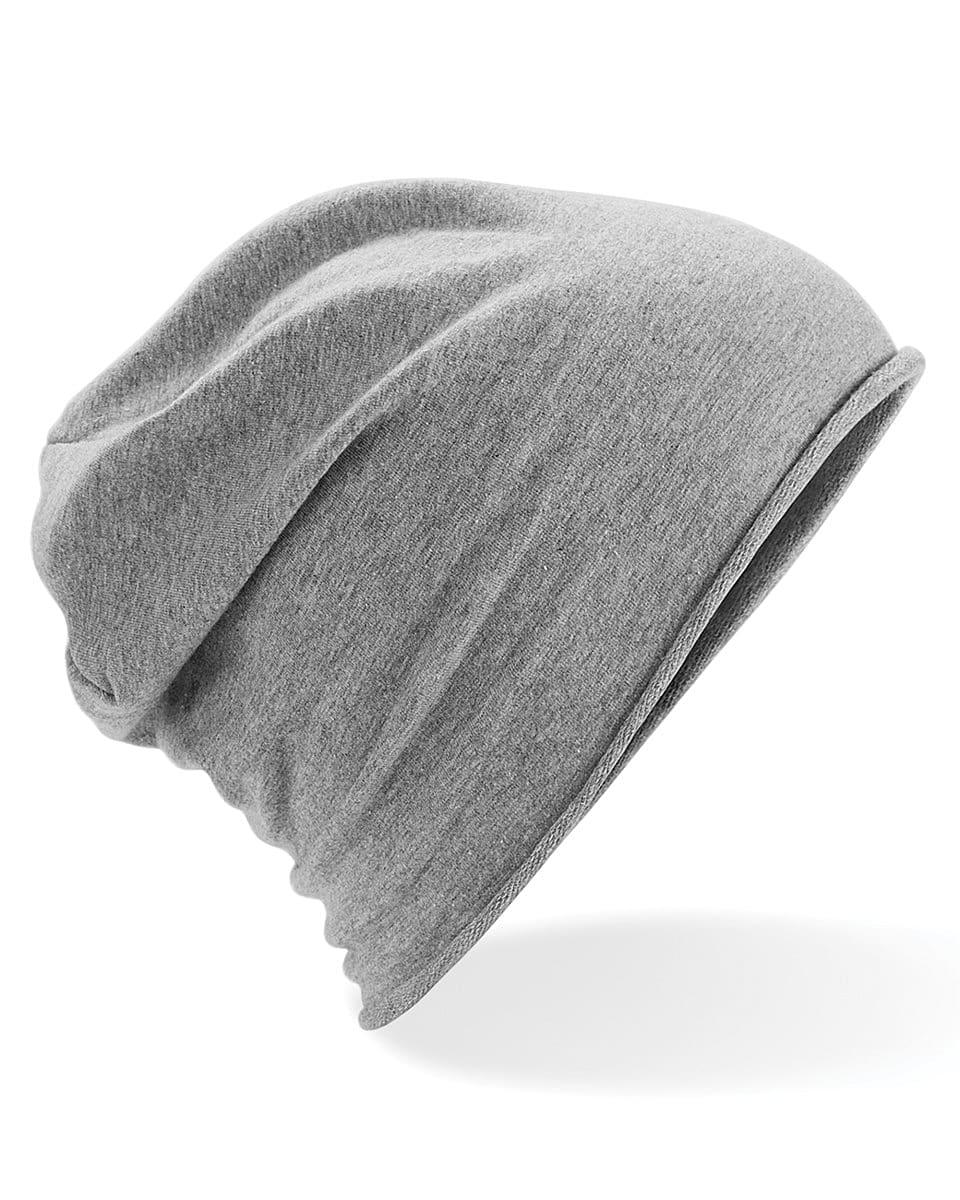 Beechfield Jersey Beanie Hat in Heather Grey (Product Code: B361)