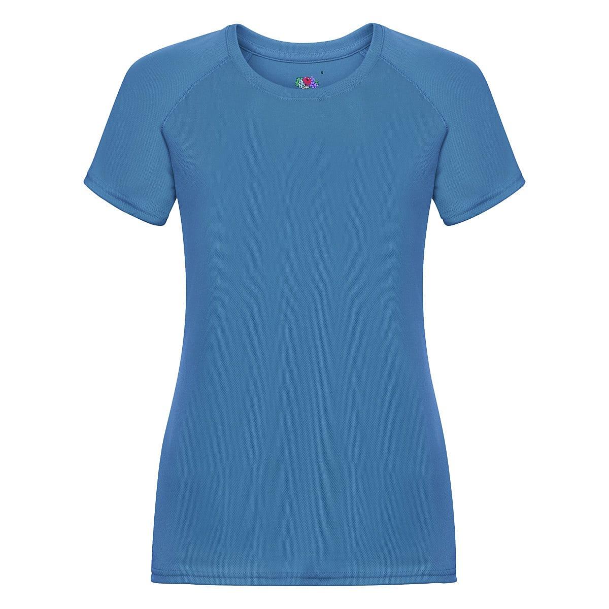Fruit Of The Loom Womens Performance T-Shirt in Azure Blue (Product Code: 61392)