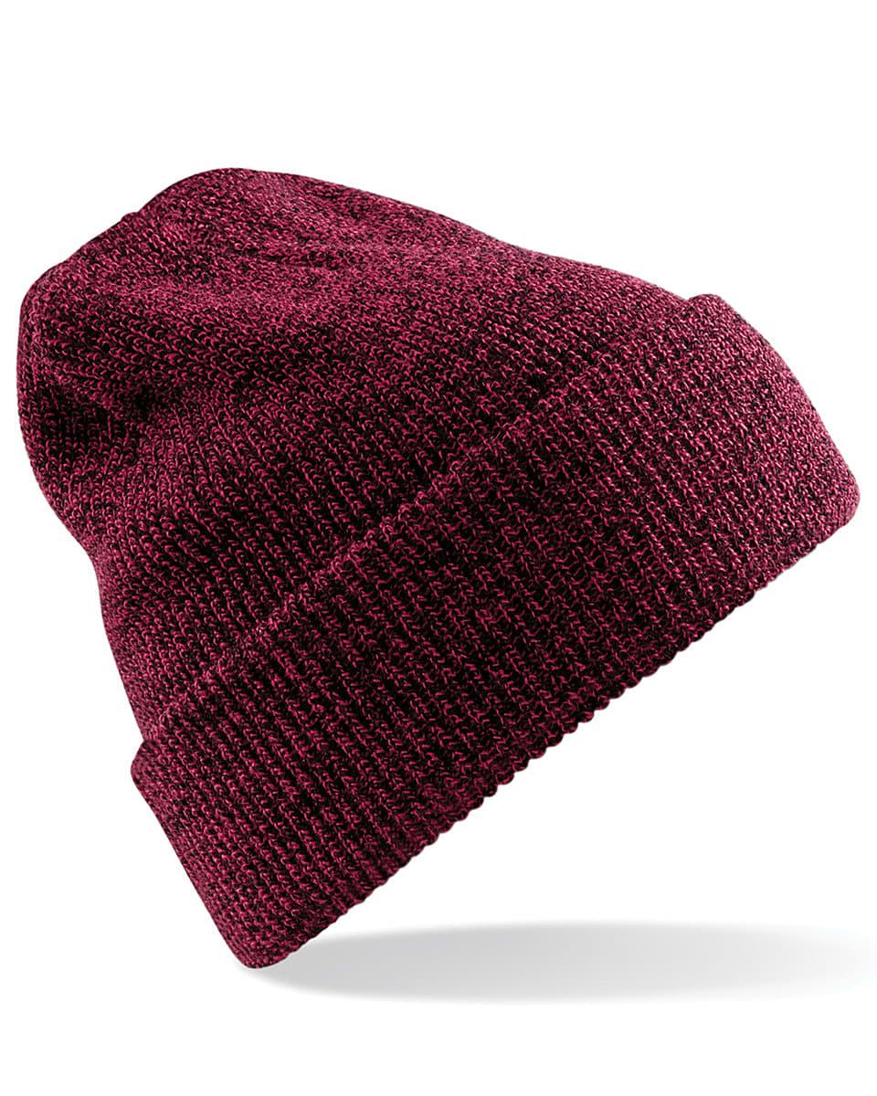 Beechfield Heritage Beanie Hat in Antique Burgundy (Product Code: B425)