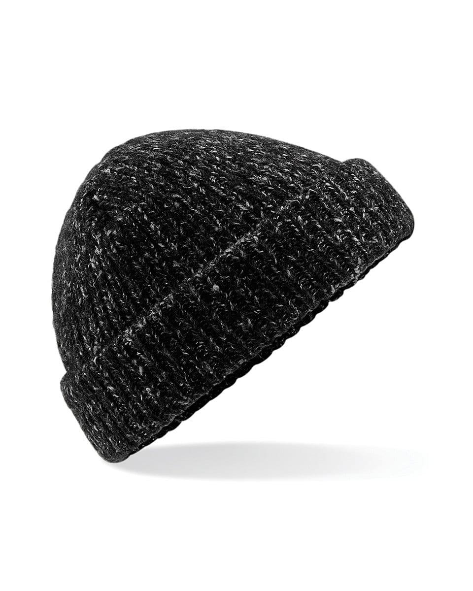 Beechfield Glencoe Beanie Hat in Black Fleck (Product Code: B429)