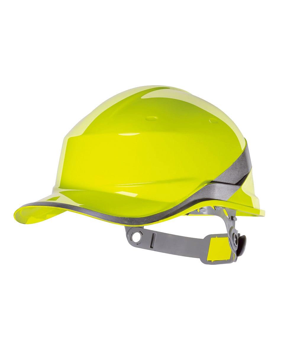 Delta Plus Hi-Viz Baseball Safety Helmet in Yellow (Product Code: DIAMOND)