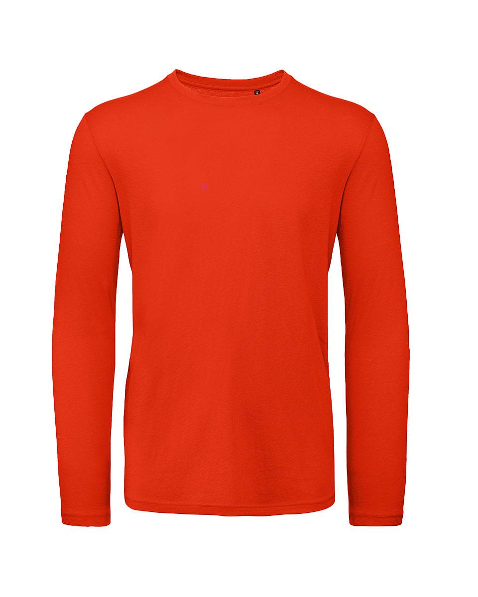 B&C Mens Inspire Long-Sleeve T-Shirt in Fire Red (Product Code: TM070)