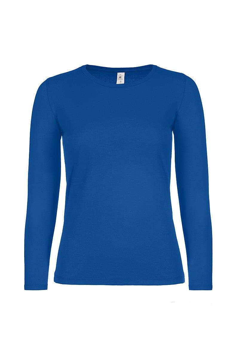 B&C Women E150 Long-Sleeve Top in Royal Blue (Product Code: TW06T)